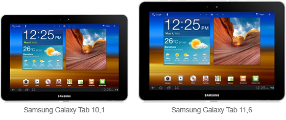 Samsung Galaxy Tab 10.1 és 11.6